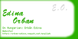 edina orban business card